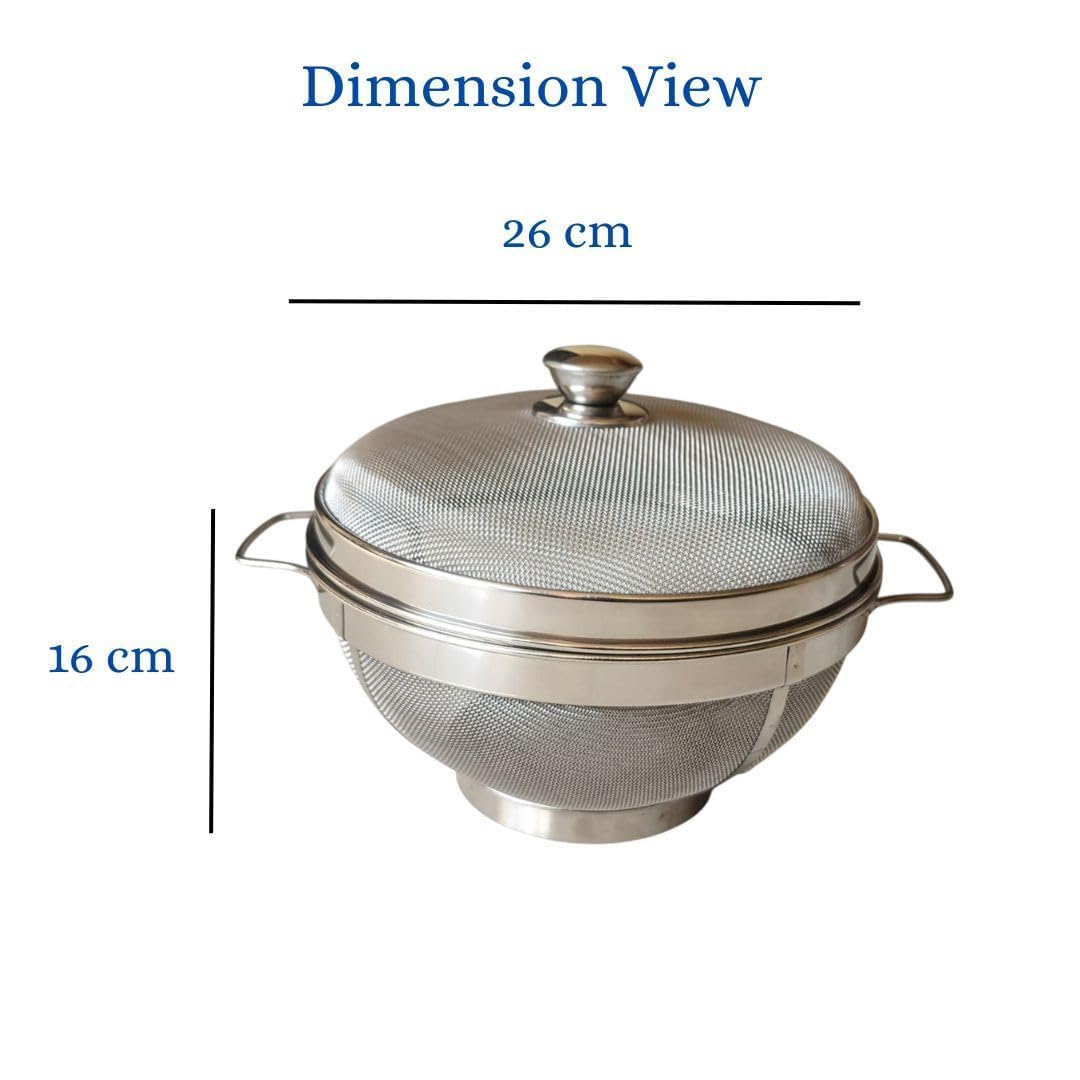 š„Stainless Steel Fruit Vegetable Strainer Basket with Lid | Kitchen Colander & Steamerš„