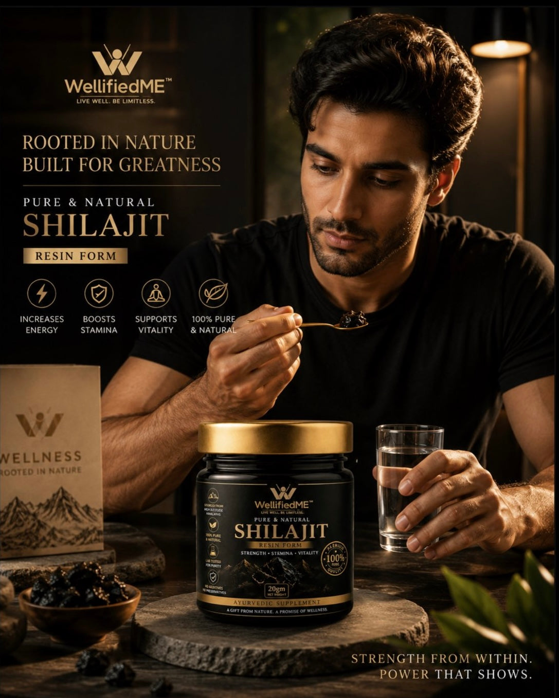 Premium Himalayan Shilajit Resin (20g) | 100% Natural