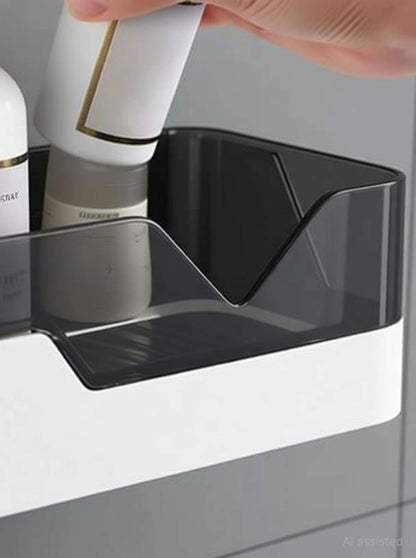 Plastic Bathroom Shelf Organizer Without Drill Plastic Wall Shelf (Number of Shelves - 1, White) (Limited Stock 🔥🔥)