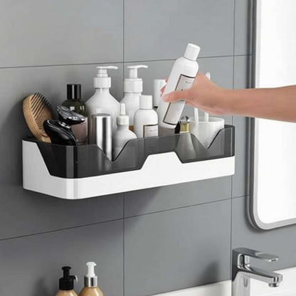 Plastic Bathroom Shelf Organizer Without Drill Plastic Wall Shelf (Number of Shelves - 1, White) (Limited Stock 🔥🔥)