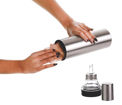 WELLIFIEDME™ Stainless Steel Oil Dispenser Pot with Lid, 1 L Capacity